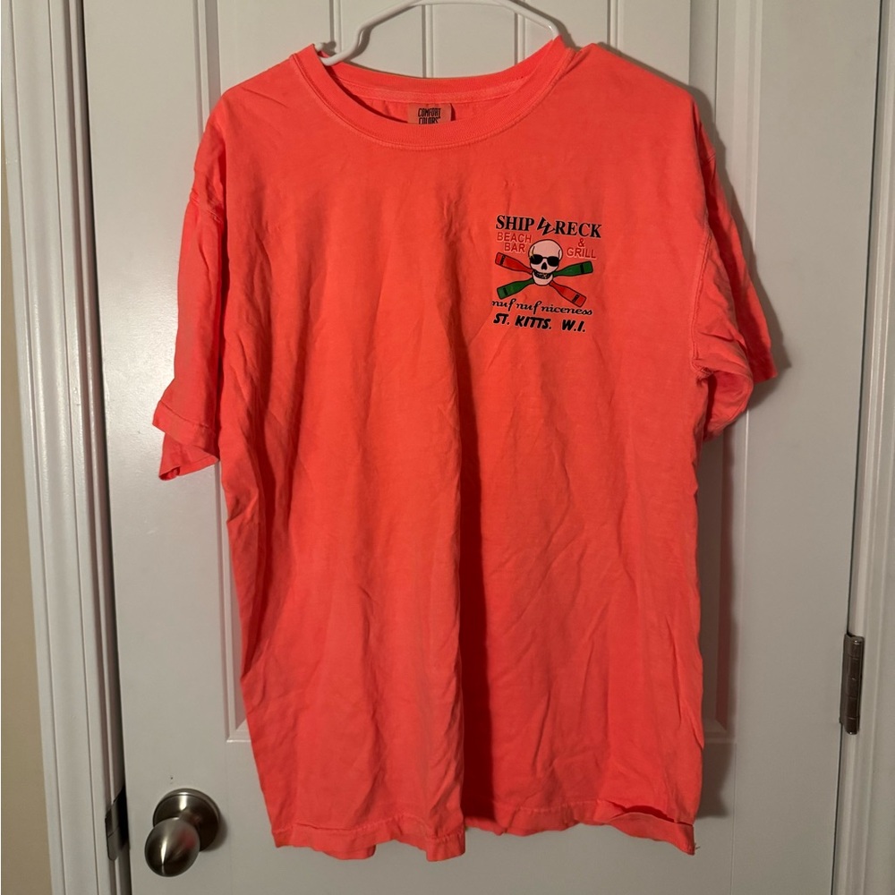 Comfort Colors Coral Tee from Shipwreck in St. Kitts